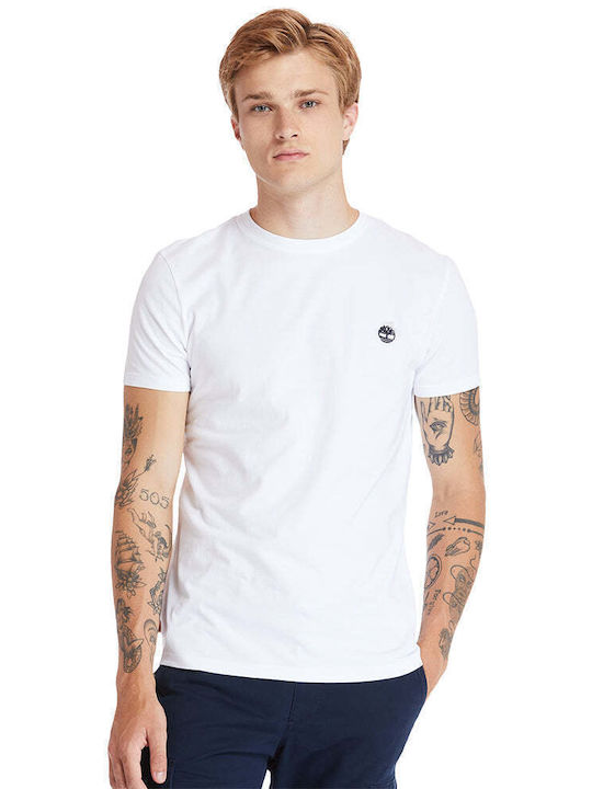 Timberland Dun River Ανδρικό T-shirt Κοντομάνικο Λευκό