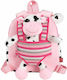 Perletti Connie Cow School Bag Backpack Kindergarten in Pink color