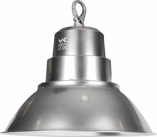 VK Lighting Φωτιστικό Καμπάνα 150W Φυσικό Λευκό 15000lm Γκρι Ø41xΥ35cm