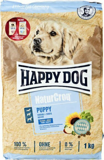 Happy Dog NaturCroq Puppy 1kg Dry Food for Puppies with Poultry and Rice