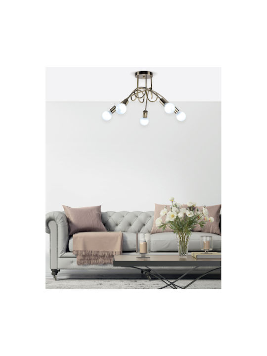 Home Lighting Quirky Lustră Bronz cu Dulie E27 45cm.