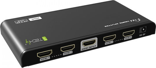 Techly IDATA HDMI2-4K4HDR HDMI Splitter IDATA HDMI2-4K4HDR