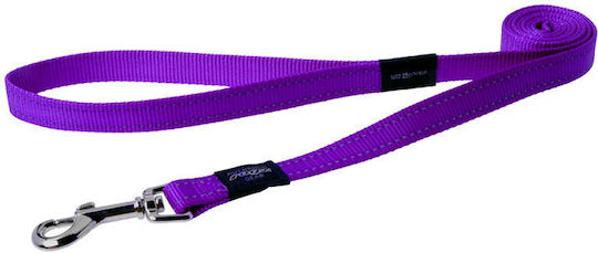 Rogz Λουρί/Οδηγός Σκύλου Ιμάντας Utility Fanbelt Reflective 20mm/1.4m (Μωβ) σε Μωβ χρώμα