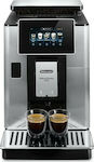 De'Longhi PrimaDonna Soul 0132217055 Mașină Espresso Automată 1450W Presiune 19bar pentru Cappuccino cu Râșniță și Wi-Fi Gri