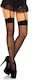 Leg Avenue 1001Q Transparent Strümpfe Plus Size Sexy Schwarze Socken