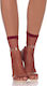 Leg Avenue 3039 Fishnet Anklets Sexy Κάλτσες Μπορντό
