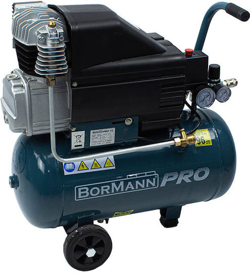 Bormann Pro BAT5020 Single-Phase Air Compressors 96dB with Power 2.5hp and Airtank 24lt 030799