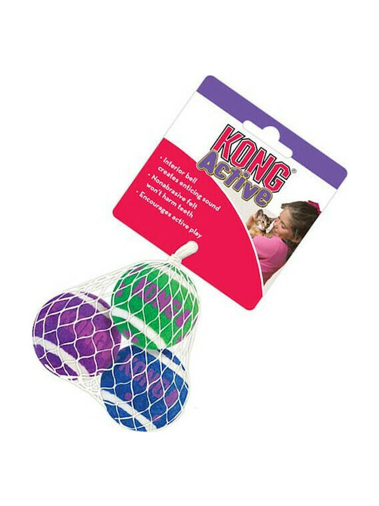 Kong Cat Toys Ball Purple Tennis Balls With Bells