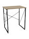 Schreibtisch mit Metallbeinen Black / Natural 65x45x75cm