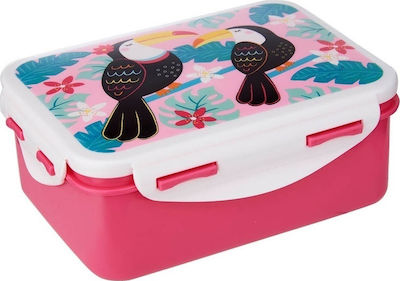 Sass & Belle Kids Lunch Plastic Box Pink L16xW12xH7cm