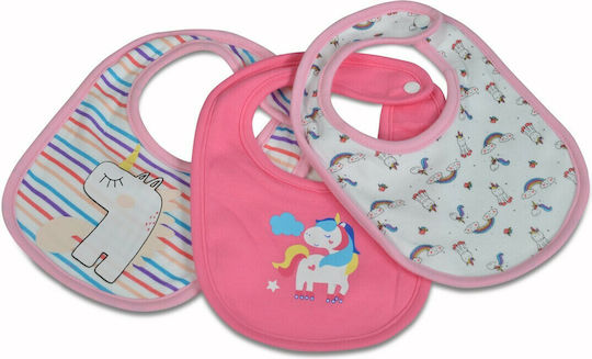Cangaroo Kay Horse Bib Fabric with Button Pink 3pcs 107966