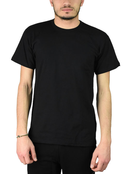 B&C E150 Ανδρικό Διαφημιστικό T-shirt Κοντομάνικο σε Μαύρο Χρώμα