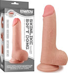 Lovetoy Skinlike Soft Dildo realist cu testicule și ventuză Carne 19cm