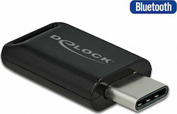 DeLock USB-C Bluetooth 4.0 Adapter mit Reichweite 10m Schwarz (61003)