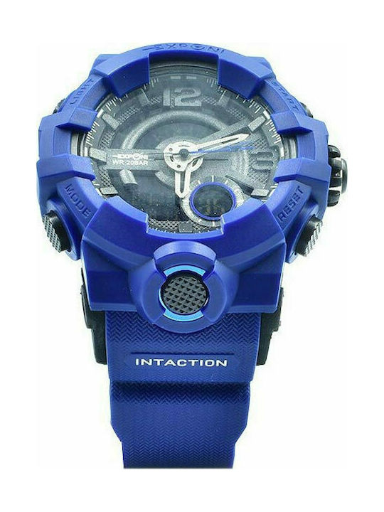 Expcni Watch Battery with Blue Rubber Strap