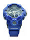 Expcni Watch Battery with Blue Rubber Strap