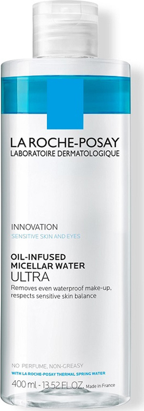 La Roche Posay Oil Infused Ultra Micellar Water Αφαίρεσης Αδιάβροχου Μακιγιάζ Προσώπου 400ml