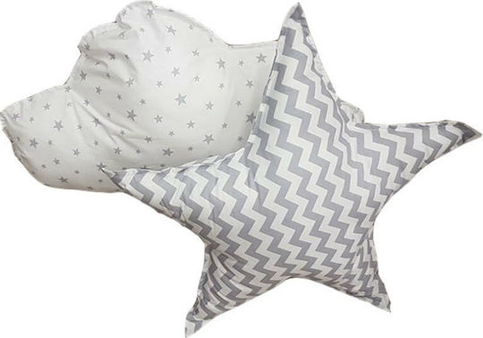 Funna Baby Διακοσμητικά Μαξιλάρια Κούνιας Paloma Γκρι 50x50cm 2τμχ