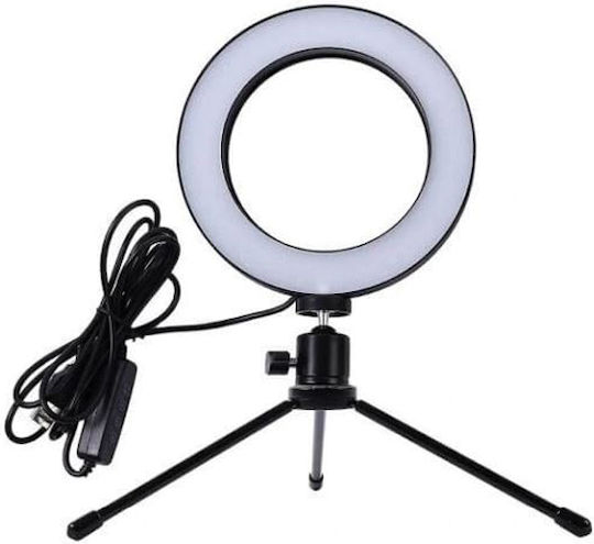 Lumina Inelară Profesională Livestream Lumina Inelară 16cm 2500 - 4500K cu Trepied de Birou
