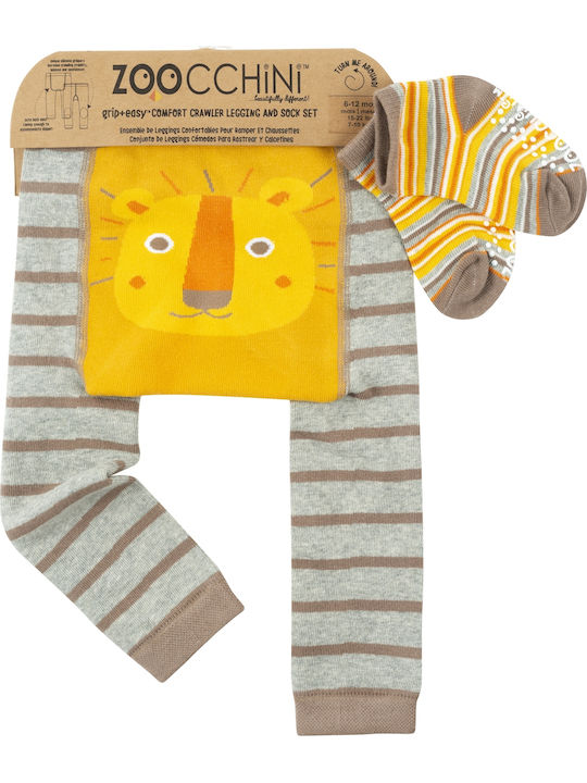 Kids Legging Long Beige Leo the Lion