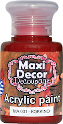 Maxi Decor Ακρυλικό Χρώμα Χρώμα Decoupage Κόκκι...
