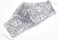 Eco Chic Face Cover Mini White Music 1τμχ