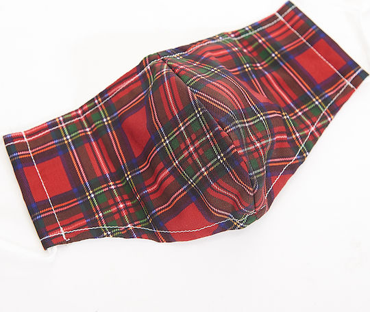 Eco Chic Face Cover Red Tartan 1τμχ