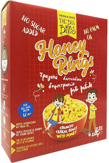 The Bee Bros Δημητριακά Honey Rings με Μέλι Χωρίς Προσθήκη Ζάχαρης 250gr για 12+ μηνών