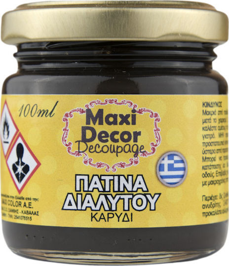 Maxi Decor Πατίνα Διαλυτού Πατίνα Decoupage 100ml