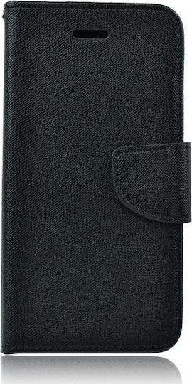 Fancy Wallet Synthetic Leather Black (Redmi 9)