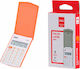 Deli 39217 Calculator Pocket 8 Digits in Orange Color 1pcs