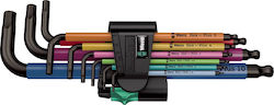 Wera Σετ 9 Κλειδιά Allen σε Σχήμα L 950/9 Hex-Plus HF 1
