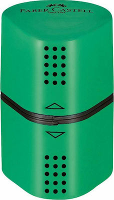 Faber-Castell Grip Plastic Triple Pencil Sharpener Green