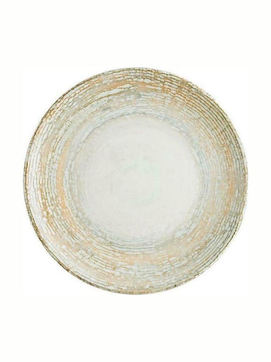 Bonna Plate Shallow made of Porcelain White-Beige with Diameter 30cm 6pcs