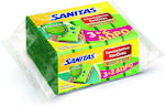 Sanitas Kitchen Sponge for Dishes Green Antibacterial 5pcs