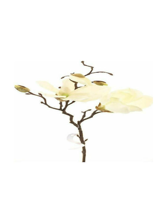 Supergreens Artificial Decorative Branch Τεχνητό Κλωνάρι Μανόλια White 50cm 1pcs 2380-7