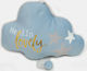 Crib Decorative Pillow Cloud with Music Light Blue 27x38cm