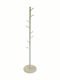 Sidirela Metallic Coat Rack White 8 Positions Lime 40x40x173cm
