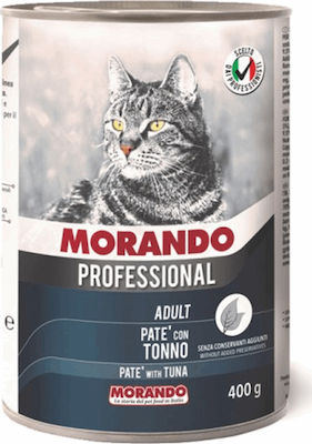 Morando Professional Nasses Katzenfutter für Katze in Dose mit Thunfisch 400gr MO09918