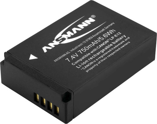 Ansmann Kamera Batterie A-Can LP-E12 1400-0045 Lithium-Ionen (Li-Ion) Kompatibel mit Canon