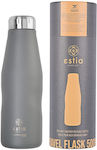 Estia Travel Flask Save the Aegean Μπουκάλι Θερμός Ανοξείδωτο BPA Free Fjord Grey 500ml