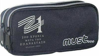 Must Ελλάδα 2021 Pencil Case with 2 Compartments Black