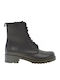 Leather Women's Ankle Boots Black