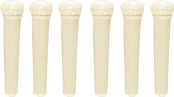 Takamine Set of 6 Saddle Pins Αξεσουάρ Έγχορδου σε Μπεζ Χρώμα Ivory