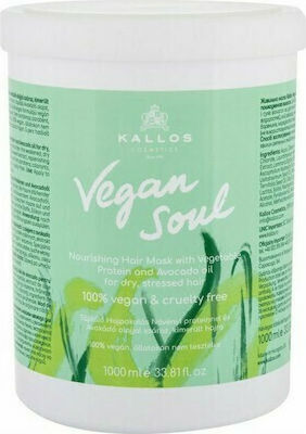 Kallos Vegan Soul Μάσκα Μαλλιών για Επανόρθωση με Argan Oil 1000ml