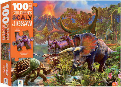 Детски Пъзел Dinosaur Island за 6++ Години 100бр Hinkler