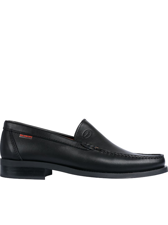 Δερμάτινα Ανδρικά Loafers σε Μαύρο Χρώμα
