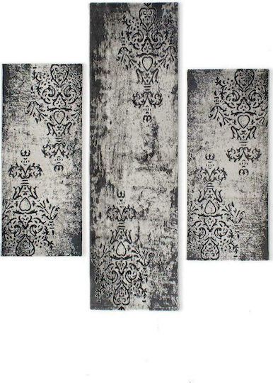 Estia 6686 Bedroom Rug Set Estia Estia Black 3 Pieces