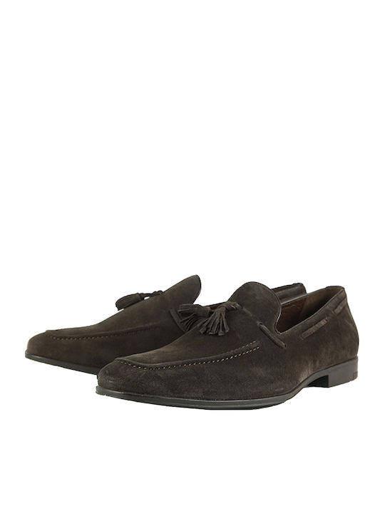 Kricket Suede Ανδρικά Loafers σε Καφέ Χρώμα