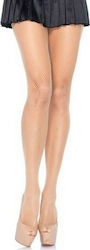 Leg Avenue 9001A Nylon Fishnet Pantyhose Sexy Tights Beige